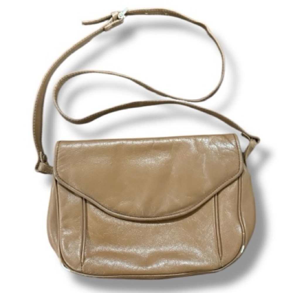 Vintage 1985 Carriage Court Tan Leather Crossbody Purse